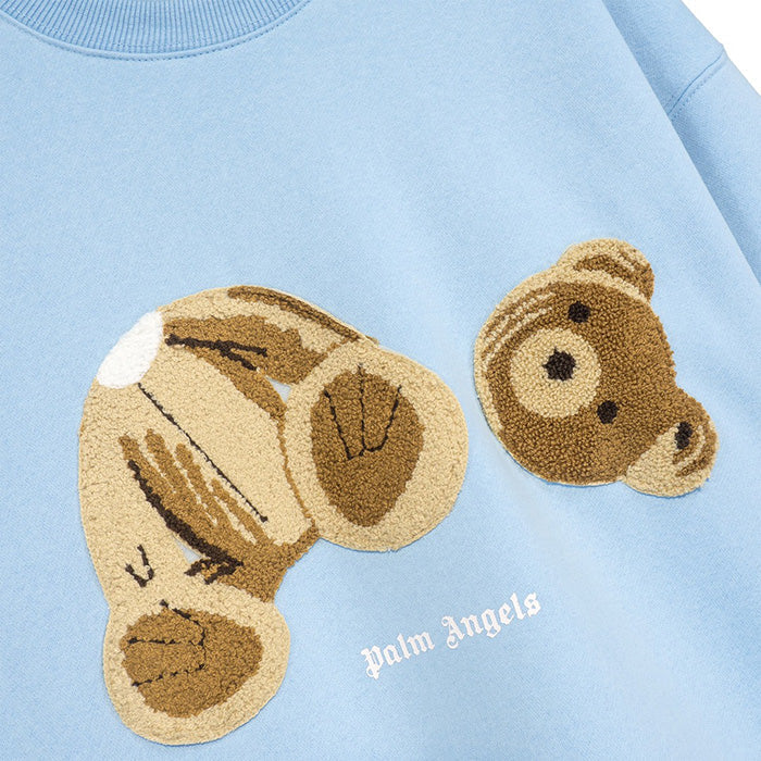 Palm Angels Bear Sweatshirt Blue