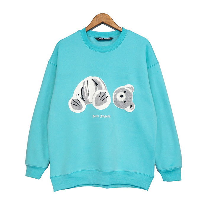 Palm Angels Bear Sweatshirt Blue