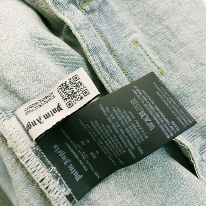Palm Angels Graffiti Print Denim Jacket