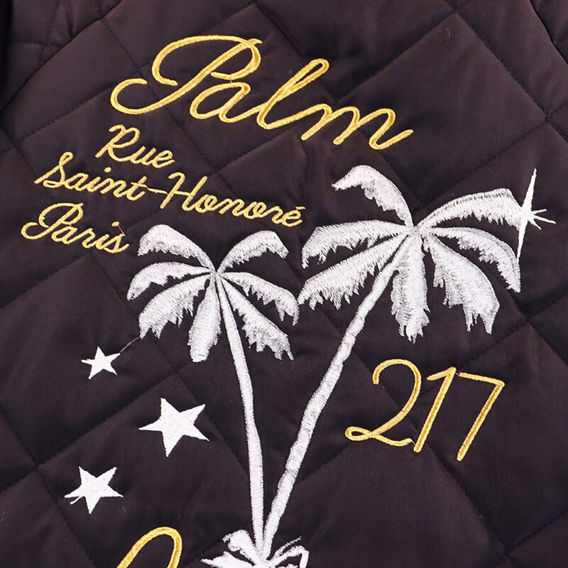 Palm Angels Quilted Souvenire Bomber Jacket