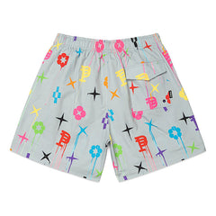 Purple Brand monogram-print Shorts