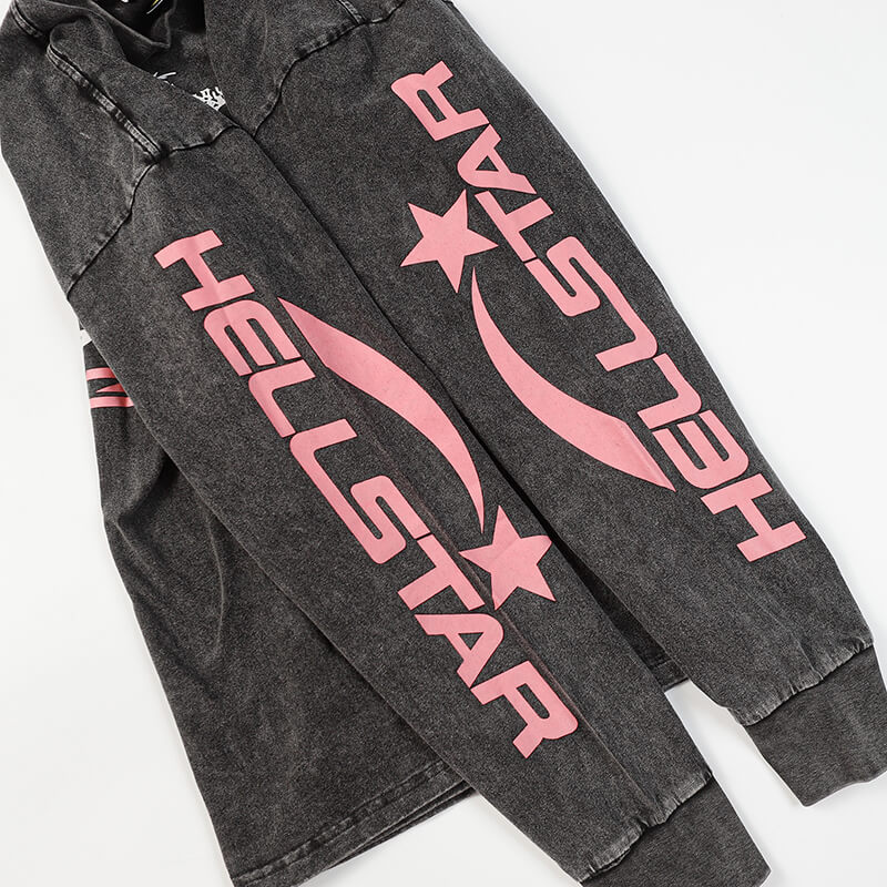 Hellstar Human Cross Letter Print Long Sleeve Tee