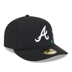 Atlanta Braves MLB Tonal Florals Black 59FIFTY Fitted Cap