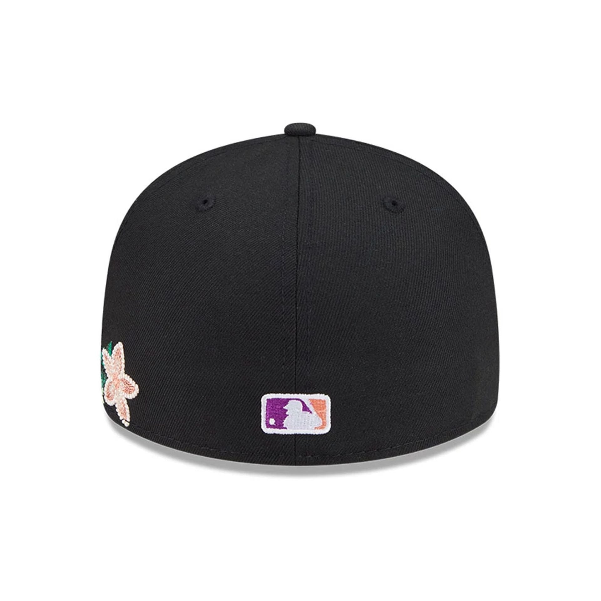 Atlanta Braves MLB Tonal Florals Black 59FIFTY Fitted Cap