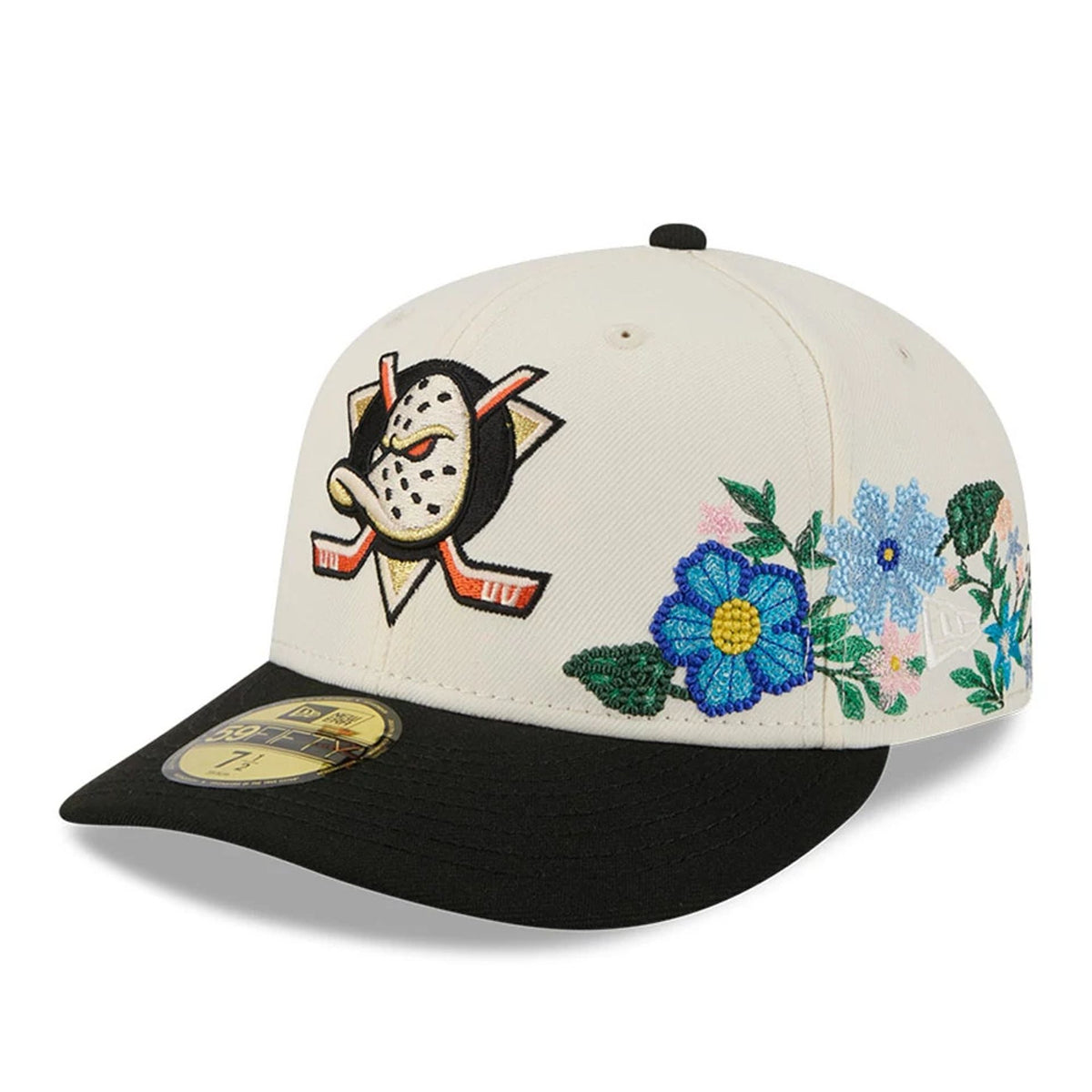 Anaheim Ducks NHL Tonal Florals White 59FIFTY Fitted Cap