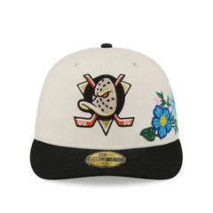 Anaheim Ducks NHL Tonal Florals White 59FIFTY Fitted Cap