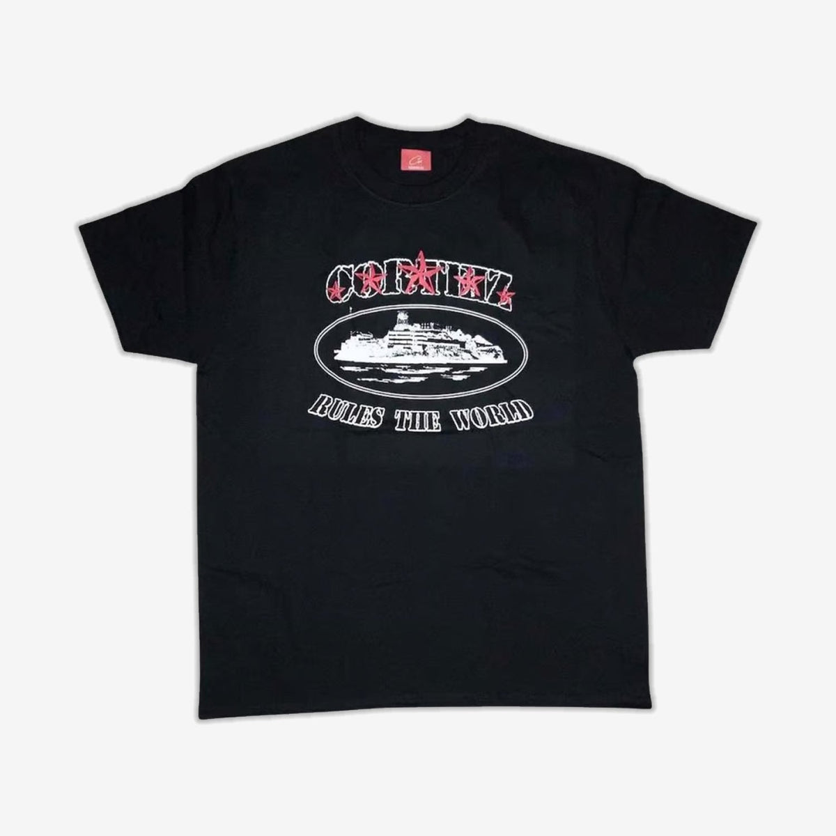 Corteiz RTW Alcatraz 5 Starz T-Shirt - Black / Red