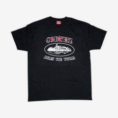 Corteiz RTW Alcatraz 5 Starz T-Shirt - Black / Red