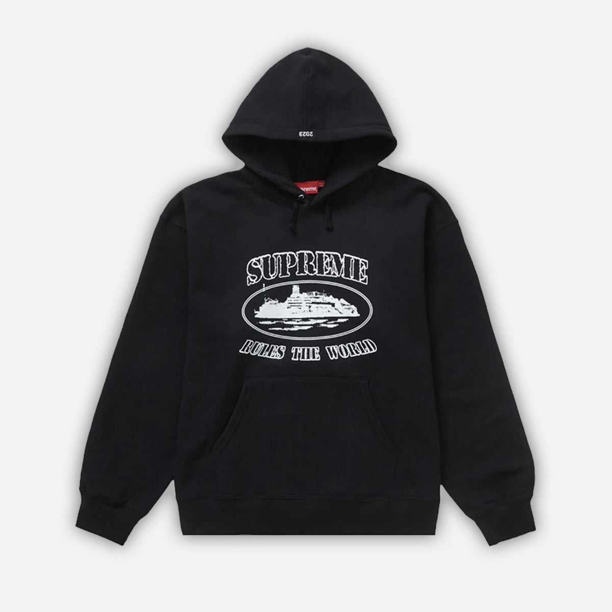 Corteiz RTW x Supreme Superior Hoodie - Black / White