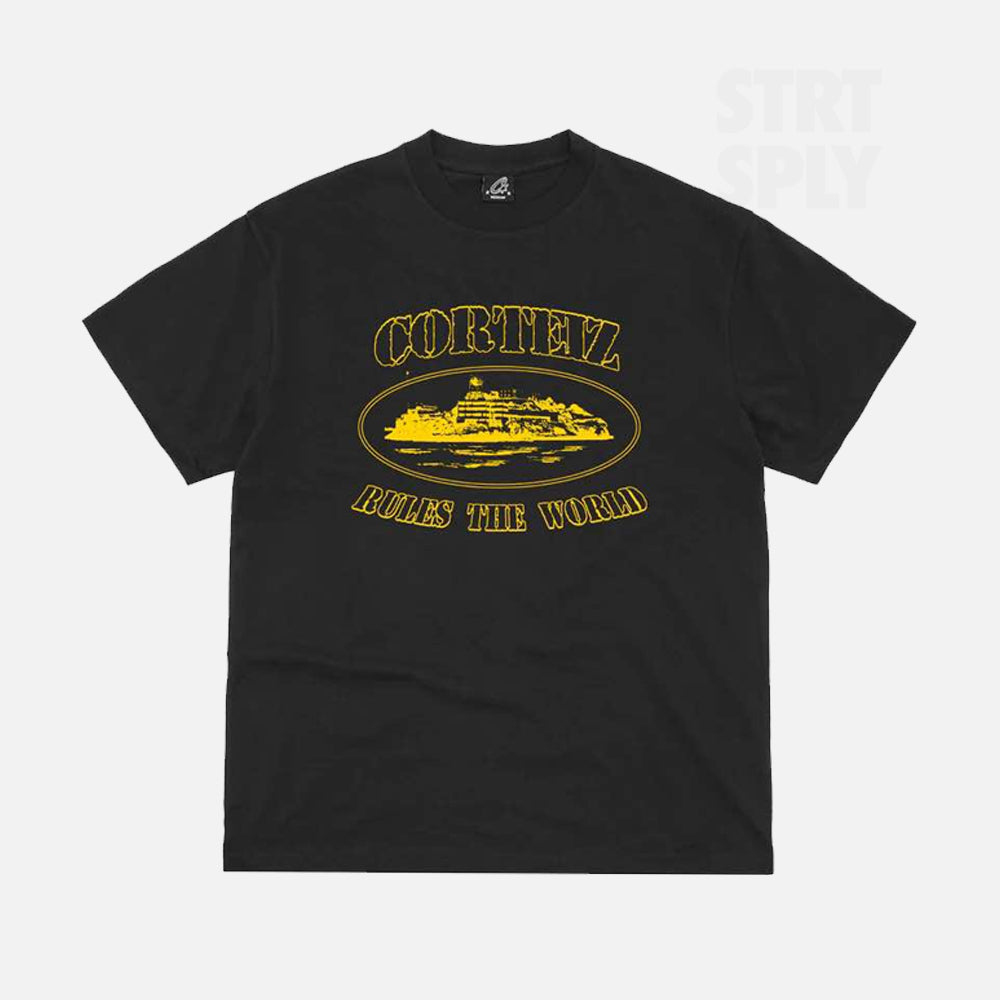 Corteiz RTW Glow In The Dark OG Alactraz T-Shirt - Black