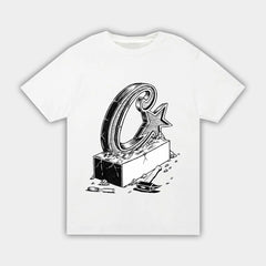 Corteiz RTW Allstarz Chisel T-Shirt - White / Black