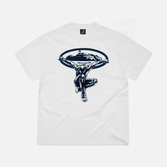 Corteiz RTW Alcatraz Statue T-Shirt - White