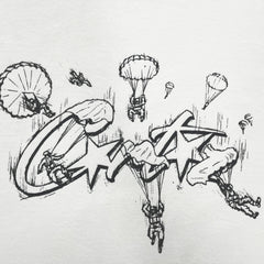 Corteiz Rtw Allstarz Skydiver T-Shirt - White / Black