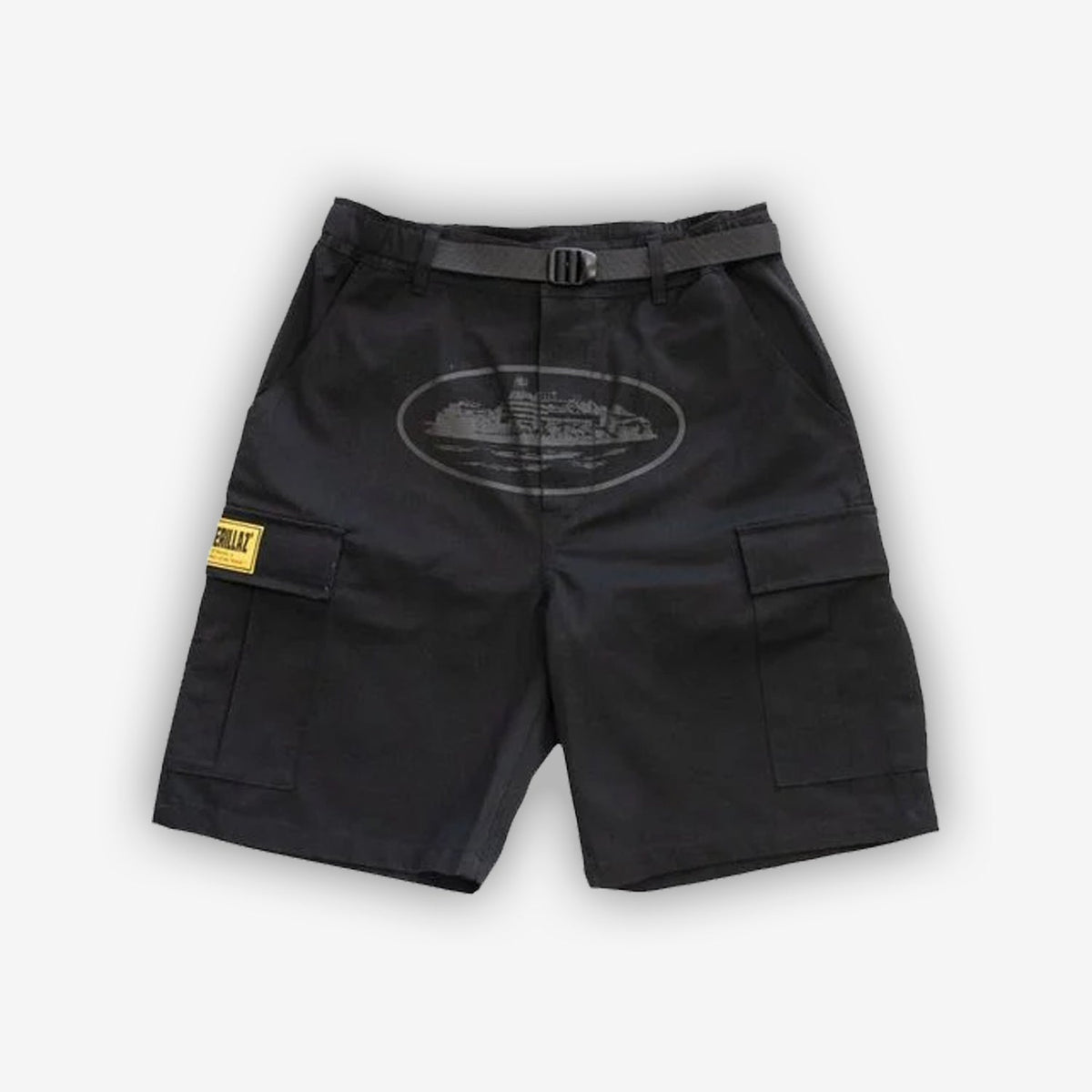 Corteiz RTW OG Alcatraz Cargo Shorts - Triple Black