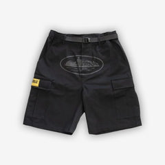 Corteiz RTW OG Alcatraz Cargo Shorts - Triple Black