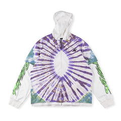 HELLSTAR Tye-Dye Zip-Up Hoodie