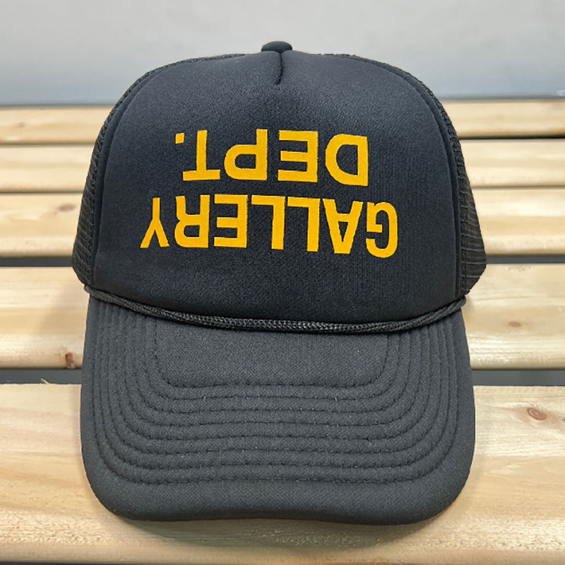 Gallery Dept Logo-Print Canvas and Mesh Trucker Cap
