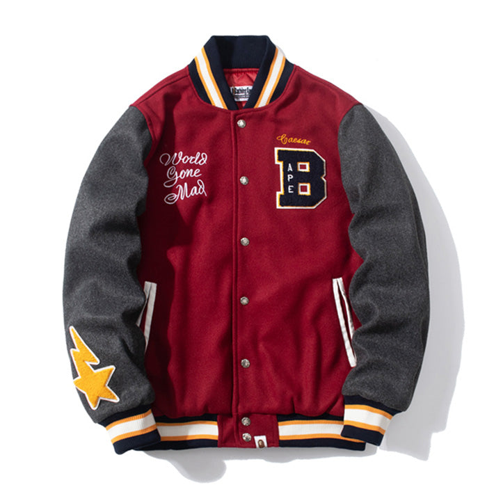 BAPE Baseball Embroidered stars Jacket