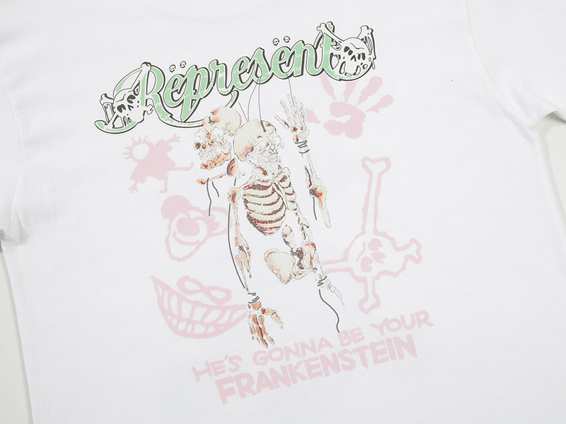 Hellstar x Represent Print Fashion Casual T-Shirt
