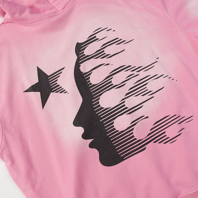 Hellstar Brainwashed Without Brain Hoodie Pink